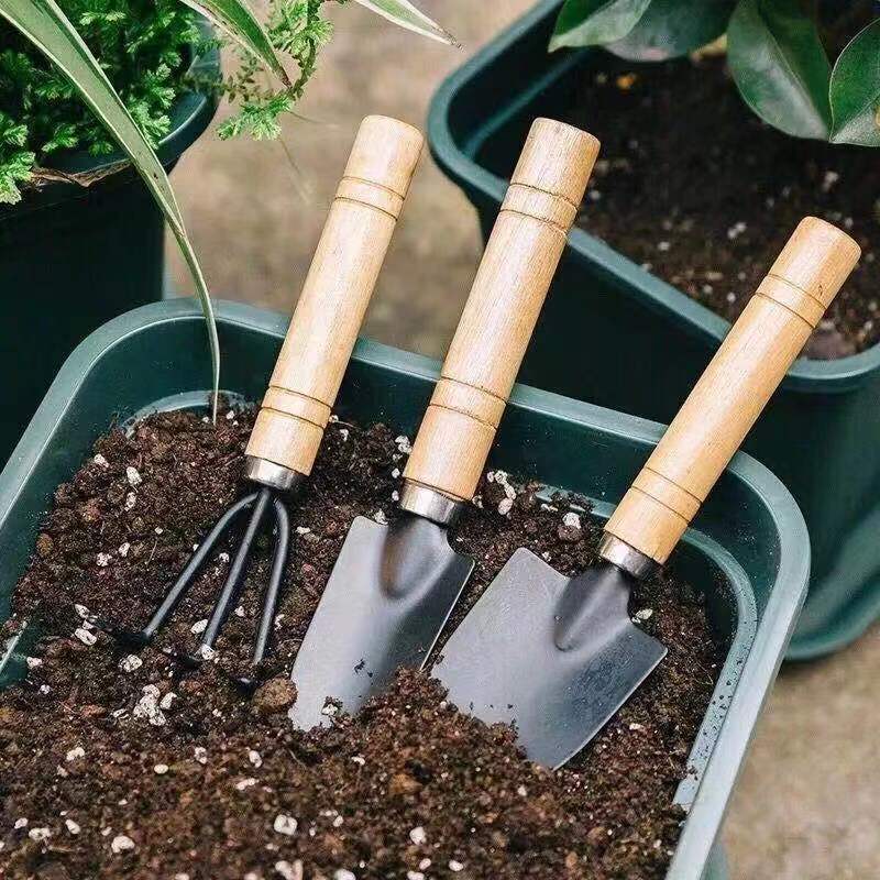Gardening Tools For Weeds - 3-teiliges Mini-Gartengeräte-Set, tragbare Schaufel mit Griffen
